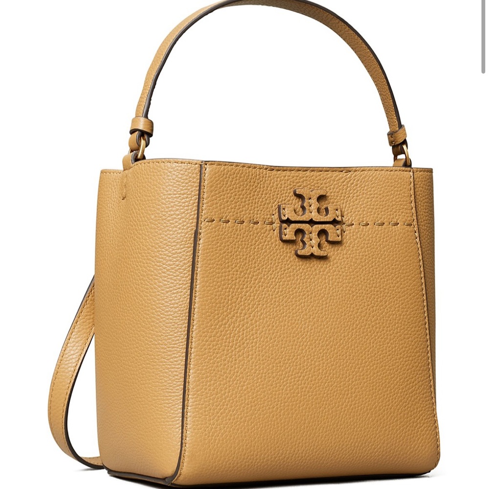 Discontinued Tory Burch Small McGraw bucket bag